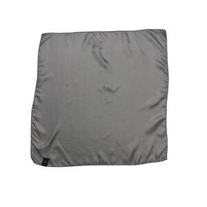 Vintage Italian Silk Scarf Gray 20” Square | Minimalist Classic | Made in Italy